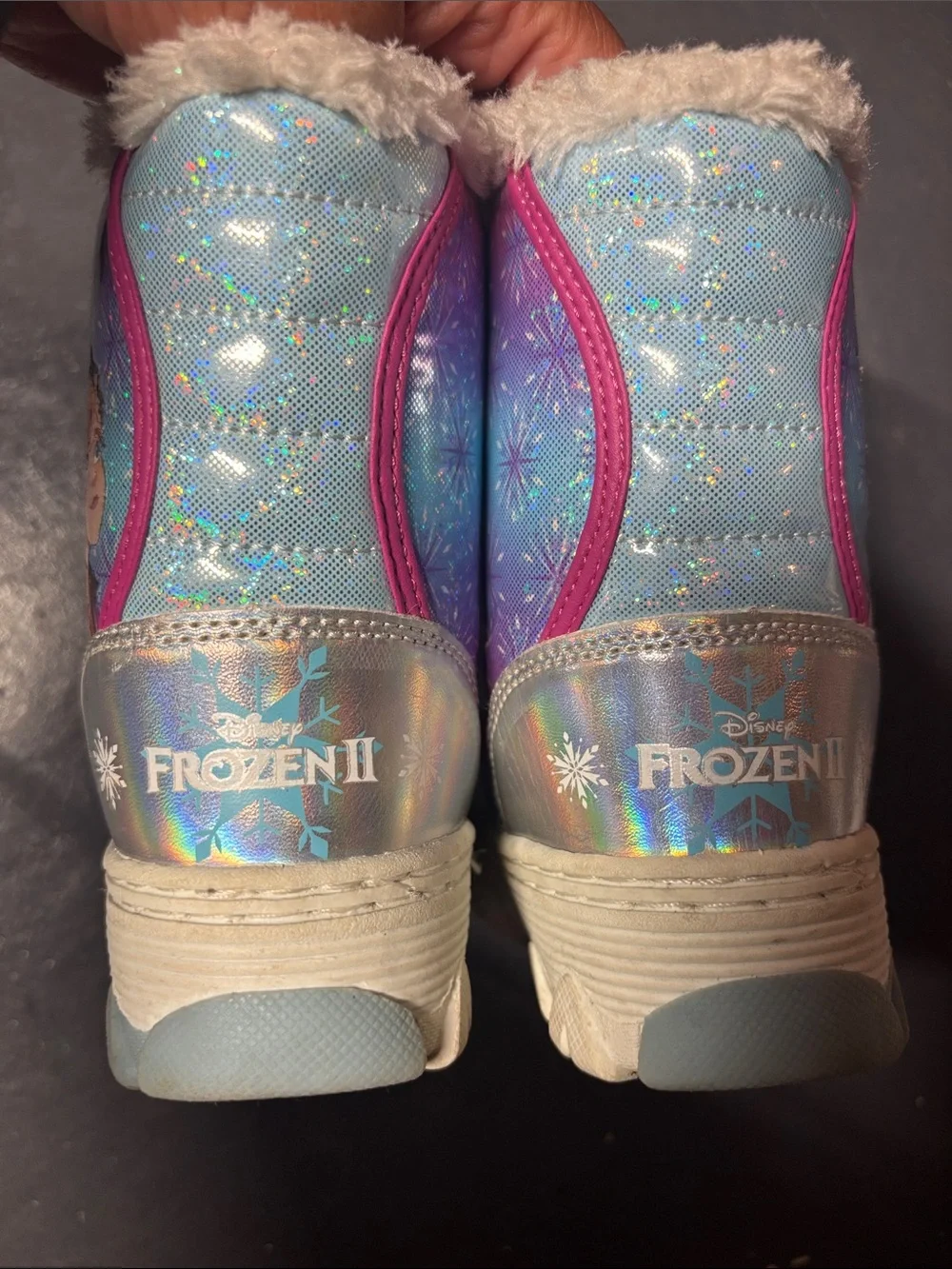 Girls' Snow Boots with Frozen 2 Characters - Blue & Pink